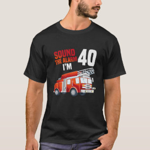 Brandweerwagen 40e Verjaardag Brandweerman Thema 4 T-shirt