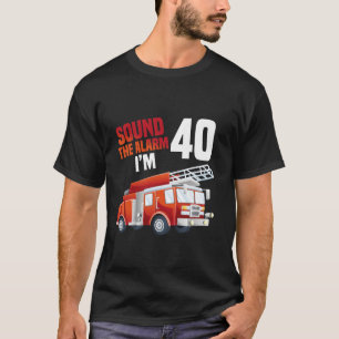 Brandweerwagen 40e Verjaardag Brandweerman Thema 4 T-shirt