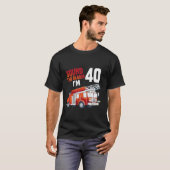 Brandweerwagen 40e Verjaardag Brandweerman Thema 4 T-shirt (Voorkant volledig)