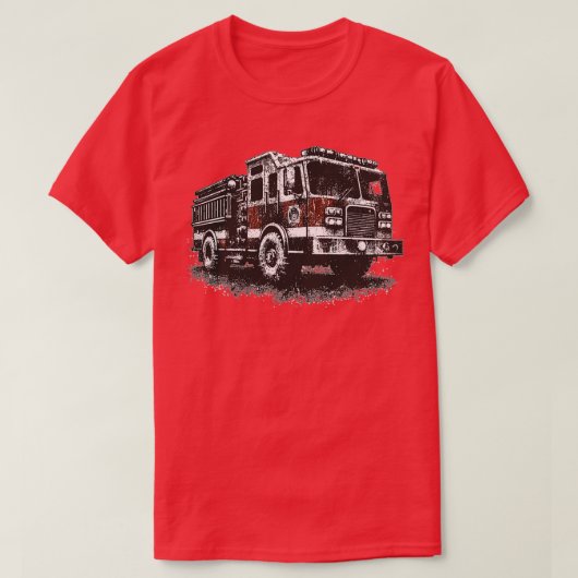 Brandweerwagen 4 t-shirt (Design voorkant)