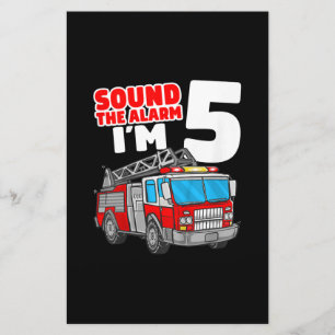 Brandweerwagen 5 jaar oude brandweerman 5 jaar briefpapier