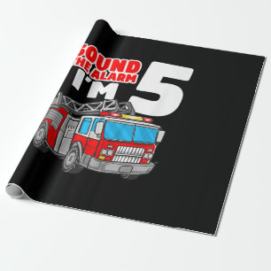Brandweerwagen 5 jaar oude brandweerman 5 jaar cadeaupapier