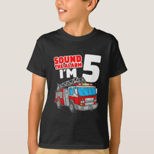 Brandweerwagen 5 jaar oude brandweerman 5 jaar t-shirt