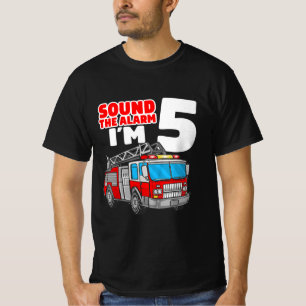 Brandweerwagen 5 jaar oude brandweerman 5 jaar t-shirt
