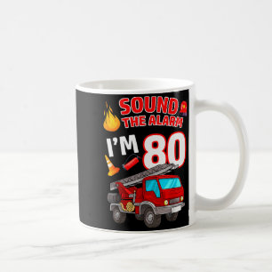 Brandweerwagen 80ste verjaardag brandweerman 80 ja koffiemok