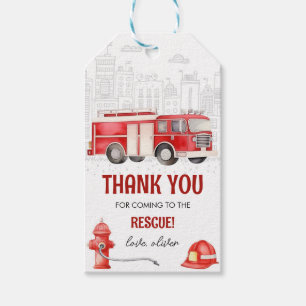 Brandweerwagen, Alarm Slaan Cadeaulabel