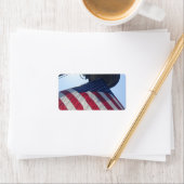 Brandweerwagen Amerikaanse Vlag Luchttoren Etiket (Insitu)