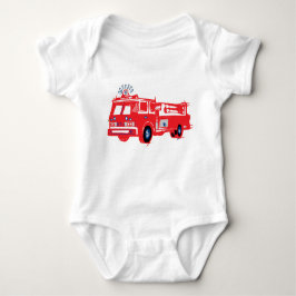 Brandweerwagen baby onies romper