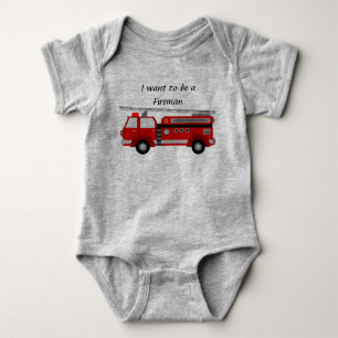 Brandweerwagen - Baby Romper