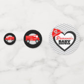 Brandweerwagen Baby shower Confetti Party Decorati (Achterkanten)