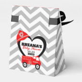 Brandweerwagen Baby shower Treat Bedankdoosjes (Achterkant)