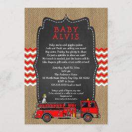 Brandweerwagen Baby Sprinkle MET NAAM jongen baby  Kaart