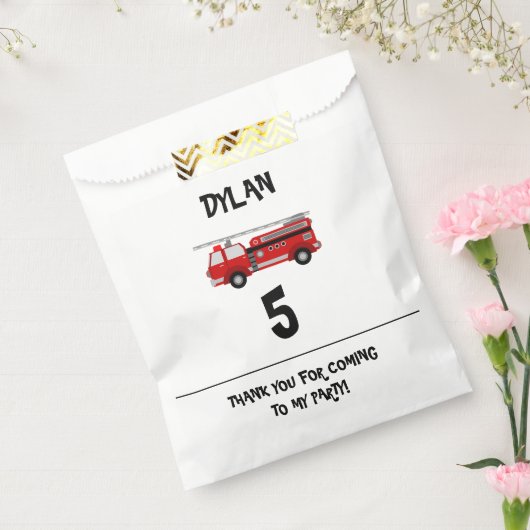 Brandweerwagen Bedankzakje (Gezegeld)