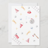 Brandweerwagen belt alle eenheden Birthday Boy Kaart (Achterkant)