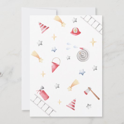 Brandweerwagen belt alle eenheden Birthday Boy Kaart (Achterkant)