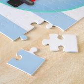 Brandweerwagen Blonde Hair Boy Legpuzzel (Zijkant)