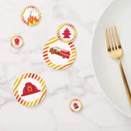 Brandweerwagen Brandmotor Verjaardagsfeestje Confe Confetti