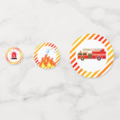 Brandweerwagen Brandmotor Verjaardagsfeestje Confe Confetti (Voorkanten)