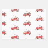 Brandweerwagen Brandmotor Verpakkend Document Inpakpapier Vel (Voorkant)