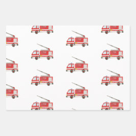 Brandweerwagen Brandmotor Verpakkend Document Inpakpapier Vel