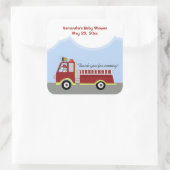 Brandweerwagen Brandmotor VIERKANTE Favor Sticker (Tas)