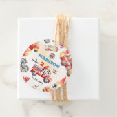 Brandweerwagen Brandweerman 2e Verjaardagsfeest Bedankjes Labels (In situ)