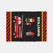 Brandweerwagen Brandweerman Fleece Deken (Voorkant (Horizontaal))