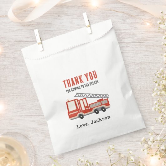 Brandweerwagen Brandweerman Verjaardagsfeestje Dan Bedankzakje (Geknipt)