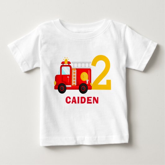 Brandweerwagen Brandweerman Verjaardagsfeestoutfit (Voorkant)