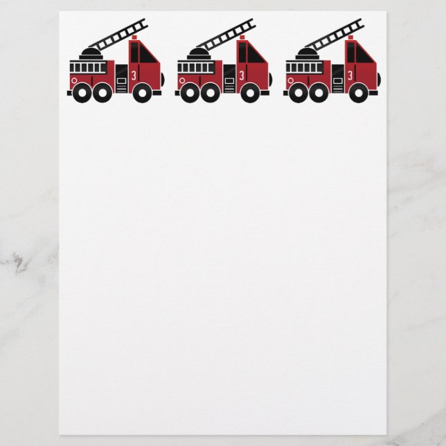 Brandweerwagen briefhoofd (Voorkant)