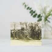  brandweerwagen briefkaart (Staand voorkant)