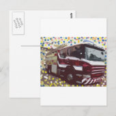 Brandweerwagen Briefkaart (Voorkant / Achterkant)