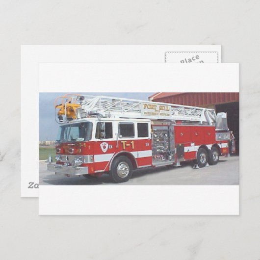 brandweerwagen briefkaart (Voorkant / Achterkant)