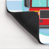 Brandweerwagen Bruin Hair Boy Muismat (Hoek)