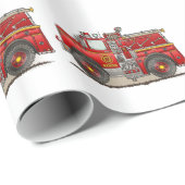 Brandweerwagen Cadeaupapier (Rol Hoek)