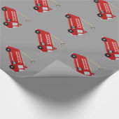 Brandweerwagen Cadeaupapier (Hoek)