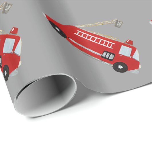 Brandweerwagen Cadeaupapier (Rol Hoek)