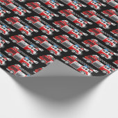 Brandweerwagen Cadeaupapier (Hoek)