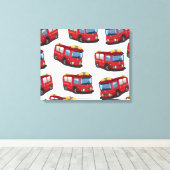 Brandweerwagen Canvas Afdruk (Insitu (Houten vloer))