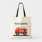 Brandweerwagen Canvas tas (Voorkant)