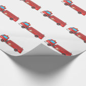 Brandweerwagen/cartoon Cadeaupapier (Hoek)
