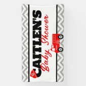 Brandweerwagen en Chevron Party Achtergrond Banner (Verticaal)