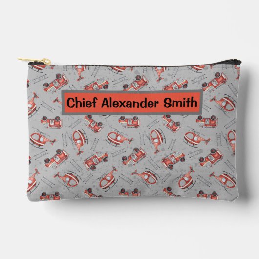 Brandweerwagen en ladderprint etui (Voorkant)