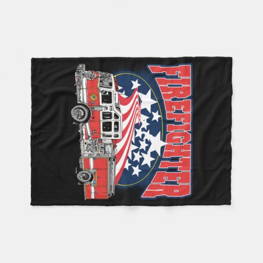 Brandweerwagen Fleece Deken (Voorkant (Horizontaal))