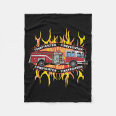 Brandweerwagen Fleece Deken (Voorkant)