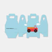 "Brandweerwagen" Gevel Favor Box Bedankdoosjes (Uitgevouwen)