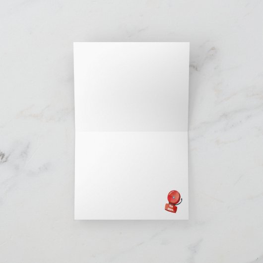 Brandweerwagen Gevouwen Note Kaart Stationery (Binnen)