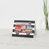 Brandweerwagen Gevouwen Note Kaart Stationery (Voorkant)