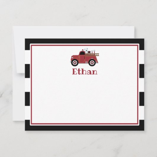  brandweerwagen Hartelijk dank Kaart (Voorkant)