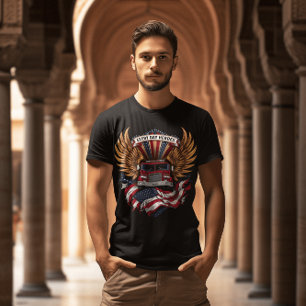 Brandweerwagen held met vleugels t-shirt